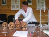 Работа с черепами из Свияжска, Болгар, Татарстан, сентябрь 2017 г.